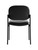 HON Scatter, Black Bonded Leather Seat and Back Upholstery, Armless, Post Legs, Rear View