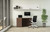 HON Mod, 48"W x 30"D Desk, Full Height Pedestal, Sepia Walnut Finish, Office Setup