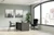 HON Mod, 60"W x 30"D Desk, Full Height Pedestals, Slate Teak Finish, Office Setup