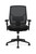 HON Crio Mesh Back Executive Chair, Black Mesh Back and Black Bonded Leather Seat, Front View