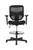 HON Prominent High Back Task Stool, Black Mesh Back and Fabric Seat, Front View