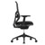 OfficeSource, Starlight, High Back Luxe Task Chair, Mesh Back, Black Fabric, Side View