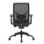 OfficeSource, Starlight, High Back Luxe Task Chair, Mesh Back, Black Fabric, Rear View