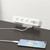 OfficeSource, Power Module, Clamp Mount, White Finish