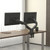 OfficeSource, Dual Monitor Arms, Charcoal Finish