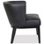 Bowery Barrel Back Arm Chair with Black Wood Legs