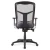 OfficeSource, CoolMesh, Synchro High Mesh Back Chair, Black Polyurethane Leather Seat, Rear View