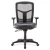OfficeSource, CoolMesh, Synchro High Mesh Back Chair, Black Polyurethane Leather Seat, Front View
