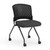 Perch Armless Nesting Chair with Casters - Fabric Seat