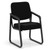 Value Sled Base Guest Chair with Black Frame - Fabric