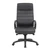 OfficeSource, Contour, Executive High Back Chair with Black Frame, Black Bonded Leather, Front View