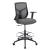 OfficeSource, Starlight, Mid Back Stool, Black Frame and Mesh Back, Light Gray Fabric Seat Upholstery