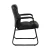 OfficeSource, Brady, Executive Guest Chair with Sled Base, Black Polyurethane Leather, Side View