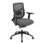 OfficeSource, Starlight Mid Back Luxe Task Chair, Black Mesh Back, Light Gray Fabric Seat