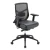 OfficeSource, Starlight Mid Back Luxe Task Chair, Black Mesh Back, Black Leather Seat
