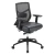 OfficeSource, Starlight Mid Back Luxe Task Chair, Black Mesh Back, Black Polyurethane Leather Seat
