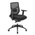 OfficeSource, Starlight Mid Back Luxe Task Chair, Black Mesh Back, Black Fabric Seat