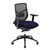 OfficeSource, Starlight Mid Back Luxe Task Chair, Black Mesh Back, Navy Blue Fabric Seat