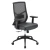OfficeSource, Starlight, High Back Basic Task Chair, Black Mesh Back and Frame, Black Leather Seat Upholstery