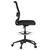 Orion Mesh Back Task Stool, Black Fabric Seat and Mesh Back, Armless, Side View