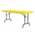 OfficeSource Colorful Blow Mold Folding Tables, Fixed Height Blow Mold Table, 60"L x 30"D, Yellow