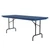OfficeSource Colorful Blow Mold Folding Tables, Fixed Height Blow Mold Table, 60"L x 30"D, Blue