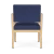 Lesro Lenox Wood Frame Guest Chair, Archetype Admiral Back Upholstery, Archetype Admiral Seat Upholstery, Natural Frame Finish, Rear View