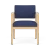 Lesro Lenox Wood Frame Guest Chair, Archetype Admiral Back Upholstery, Archetype Admiral Seat Upholstery, Natural Frame Finish, Front View