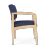 Lesro Lenox Wood Frame Guest Chair, Archetype Admiral Back Upholstery, Archetype Admiral Seat Upholstery, Natural Frame Finish, Side View