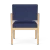 Lesro Lenox Wood Frame Armless Guest Chair, Archetype Admiral Back Upholstery, Archetype Admiral Seat Upholstery, Natural Frame Finish, Rear View