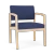 Lesro Lenox Wood Frame Oversize Guest Chair, Archetype Admiral Back Upholstery, Archetype Admiral Seat Upholstery, Natural Frame Finish, 3/4 View