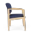Lesro Lenox Wood Frame Oversize Guest Chair, Archetype Admiral Back Upholstery, Archetype Admiral Seat Upholstery, Natural Frame Finish, Side View