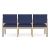 Lesro Lenox Wood Three Seat Sofa, Archetype Admiral Back Upholstery, Archetype Admiral Seat Upholstery, Natural Frame Finish, Rear View