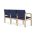 Lesro Lenox Wood Three Seat Sofa, Archetype Admiral Back Upholstery, Archetype Admiral Seat Upholstery, Natural Frame Finish, 3/4 Rear View