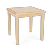Lesro Lenox Wood End Table, Solid Maple Top, Natural Finish, 3/4 View