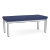 Lesro Lenox Steel Two Seat Bench, Archetype Admiral Seat Upholstery, Silver Frame Finish, 3/4 View