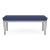Lesro Lenox Steel Two Seat Bench, Archetype Admiral Seat Upholstery, Silver Frame Finish, Side View