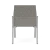 Lesro Mystic Armless Guest Chair, Connelly Dove Upholstery, Silver Frame Finish, Rear View