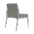 Lesro Mystic Armless Guest Chair, Connelly Dove Upholstery, Silver Frame Finish, 3/4 Rear View