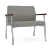 Lesro Mystic Bariatric Chair, Connelly Dove Upholstery, Silver Frame Finish, Walnut Armcaps, 3/4 Front View