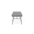Lesro Mystic Three Seat Bench, Connelly Dove Seat Upholstery, Silver Frame Finish, Side View