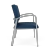 Lesro Newport Bariatric Chair, Patriot-Plus Blue-Ridge Upholstery, Silver Frame Finish, Side View
