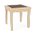 Lesro Belmont End Table, Riftwood Walnut Laminate Inlay, Natural Finish, 3/4 View