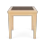 Lesro Belmont End Table, Riftwood Walnut Laminate Inlay, Natural Finish, Side View