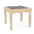 Lesro Belmont Corner Table, Riftwood Walnut Laminate Inlay, Natural Finish, 3/4 View