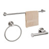 Dynasty Hardware 4000-SN-3 Manhattan Towel Bar Set, Satin Nickel, 3-Piece Set, With 24" Towel Bar