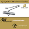 Dynasty Hardware 1636-ALUM Grade 1 Door Closer, Size 3-6, Sprayed Aluminum