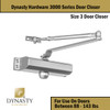 Dynasty Hardware 3000-ALUM Commercial Grade Door Closer, Size 3 Spring, Aluminum