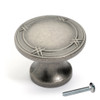 Dynasty Hardware K-4001-AN Ribbon and Reed Cabinet Knob, Antique Nickel