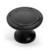 Dynasty Hardware K-4001-FB Ribbon and Reed Cabinet Knob, Flat Black